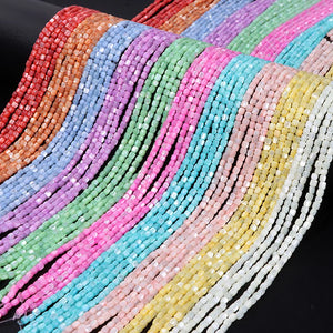 Multicolor Shell Bead Mother Of Pearl Cylinder Shape For Jewelry Making