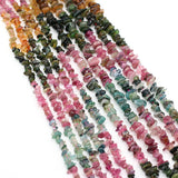 Natural Watermelon Rainbow Tourmaline Stone Beads Chip Loose Beads 15''