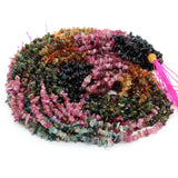 Natural Watermelon Rainbow Tourmaline Stone Beads Chip Loose Beads 15''