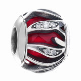 Multicolor Nature's Radiance Love Heart Bead 925 Silver Charm