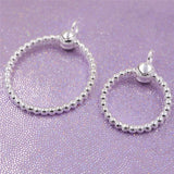 Multicolor O Shape Charm Dangle 925 Sterling Silver Pendant