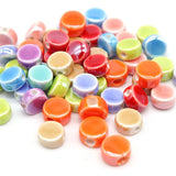 Multicolor Ceramic Beads 4x8mm Shining Porcelain Beads