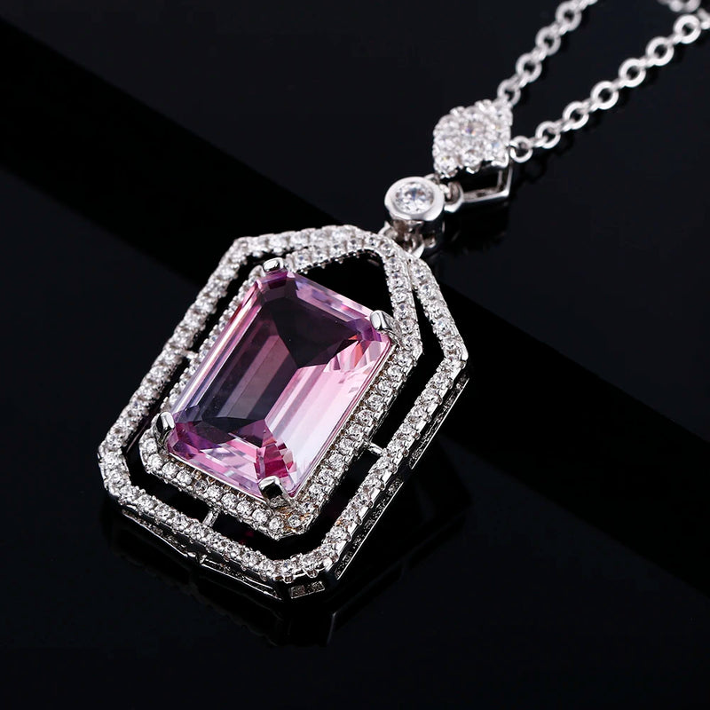 Multicolor Zircon Pendant Necklace Party Gift Engagement