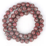 Multicolor Pyrite 8mm Round Stone Beads for Jewelry Making 15in