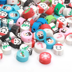 Christmas Theme Polymer Clay Beads for Jewelry Making