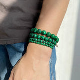 Multicolor Beaded Bracelet Natural Stone Lapis Agates Amazonite 4-10mm