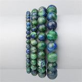 Multicolor Beaded Bracelet Natural Stone Lapis Agates Amazonite 4-10mm