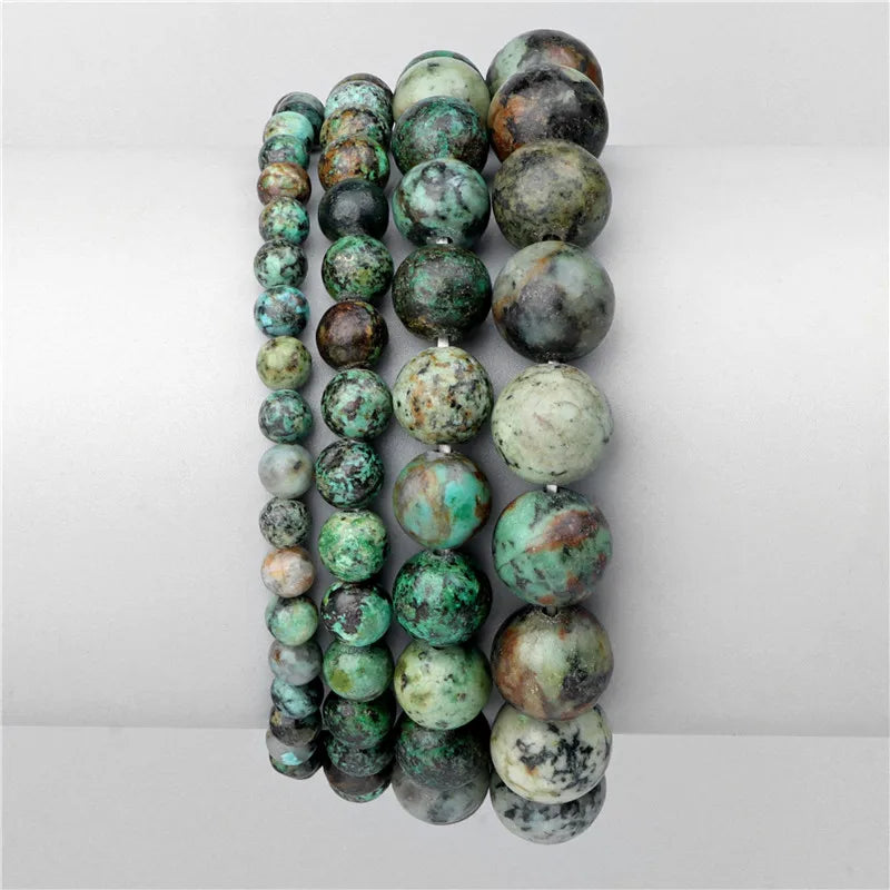 Multicolor Beaded Bracelet Natural Stone Lapis Agates Amazonite 4-10mm