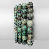 Multicolor Beaded Bracelet Natural Stone Lapis Agates Amazonite 4-10mm