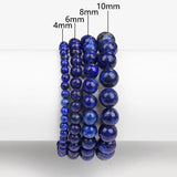 Multicolor Beaded Bracelet Natural Stone Lapis Agates Amazonite 4-10mm