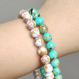 Multicolor Shell Howlite Round Beads for Jewelry Making DIY Bracelet