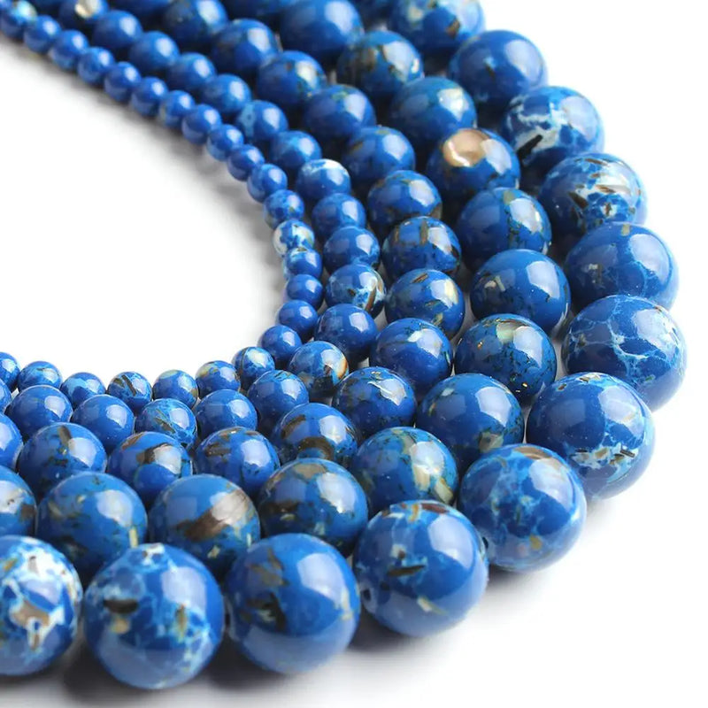 Multicolor Shell Howlite Round Beads for Jewelry Making DIY Bracelet