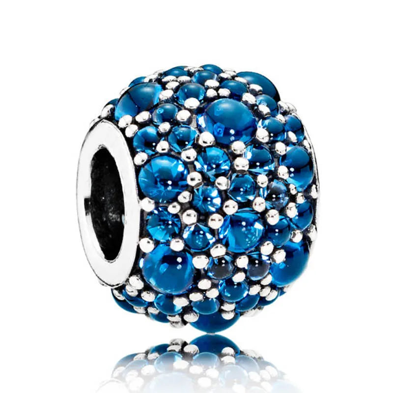 Multicolor Shimmering Droplet & Heart Bracelet with Crystal Beads