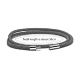 Multicolor Rope Chain Bracelet Silver Magnet Clasp Milan Thread Couple Hand Jewe