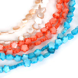 Multicolor Stars Shell Beads Mother of Pearl Spacer Beads 6mm