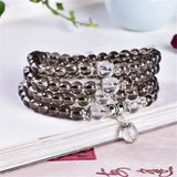Tibetan Buddhist Purple Crystal 108 Natural Stones Beads Bracelet Men Women