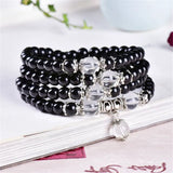 Tibetan Buddhist Purple Crystal 108 Natural Stones Beads Bracelet Men Women