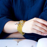 Tibetan Buddhist Purple Crystal 108 Natural Stones Beads Bracelet Men Women