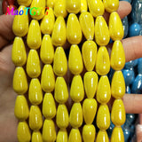 Multicolor Water Droplets Ceramic Beads 20x10mm