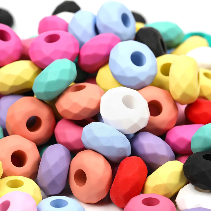 Multicolor Wheel Acrylic Beads For Jewelry Making Bracelets Necklaces DIY