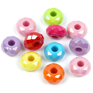 Multicolor Wheel Acrylic Beads For Jewelry Making Bracelets Necklaces DIY
