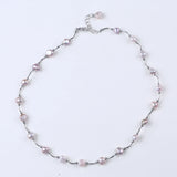 Multicolor Freshwater Pearl Tube Chain Necklace