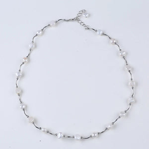 Multicolor Freshwater Pearl Tube Chain Necklace