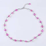 Multicolor Freshwater Pearl Tube Chain Necklace