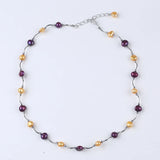Multicolor Freshwater Pearl Tube Chain Necklace