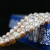 Multicolor Freshwater Natural Pearls Round Loose Beads Necklace Bracelet 15inch