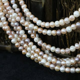 Multicolor Freshwater Natural Pearls Round Loose Beads Necklace Bracelet 15inch