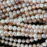 Multicolor Freshwater Natural Pearls Round Loose Beads Necklace Bracelet 15inch