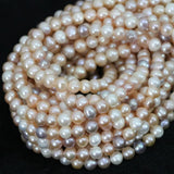 Multicolor Freshwater Natural Pearls Round Loose Beads Necklace Bracelet 15inch