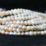 Multicolor Freshwater Natural Pearls Round Loose Beads Necklace Bracelet 15inch