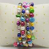 Multicolor 4-Row Freshwater Pearl Bracelet 7-9mm Baroque Jewelry