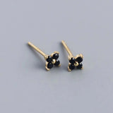 Crystal Snowflake Silver Earring Studs for Women