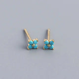 Crystal Snowflake Silver Earring Studs for Women