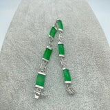 Multicolor Women's Silver Plated Jade Bracelet