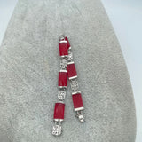 Multicolor Women's Silver Plated Jade Bracelet