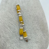 Multicolor Women's Silver Plated Jade Bracelet