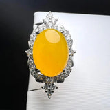 Agate Finger Ring Charm Rings Adjustable Copper Stone Ring