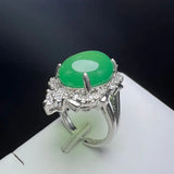 Agate Finger Ring Charm Rings Adjustable Copper Stone Ring