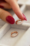 Rainbow Hoop Earrings 925 Sterling Silver Fine Jewelry Gift