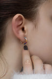 Rainbow Hoop Earrings 925 Sterling Silver Fine Jewelry Gift