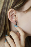 Rainbow Hoop Earrings 925 Sterling Silver Fine Jewelry Gift