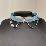 Multicolored Devil Wings Collar Necklace Skull Punk Gothic Lolita Y2K