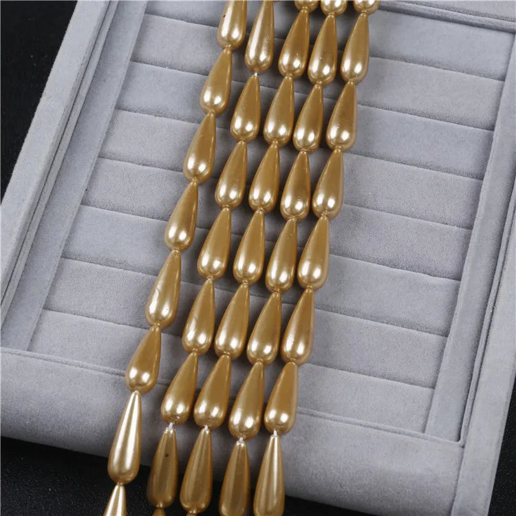 Water Drop Shell Pearls Tear Earrings Pendant DIY Jewelry Loose Beads