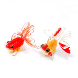 Multicolors Goldfish Eardrop Earring Findings 2pcs