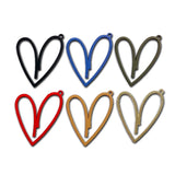 Heart Eardrop Metal Pendant Necklace Earring Charms Set