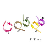Multicolors Flower Circle Stud Earring Necklace Jewelry Component 8pcs